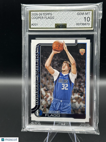2025 Topps Flagship Cooper Flagg #201 RC AGS 10