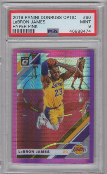 2019 Optic LeBron James Hyper Pink PSA 9