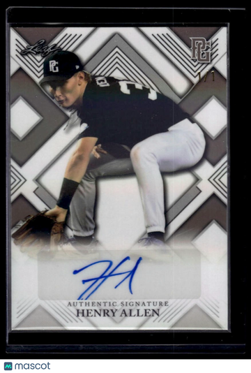2023 Leaf Metal Perfect Game Marble Henry Allen #MA-HA1 Metal Auto Marble SN AU