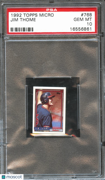 Jim Thome 1992 Topps Micro PSA 10