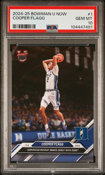 2024 Bowman University Now Cooper Flagg #1 /32526 PSA 10