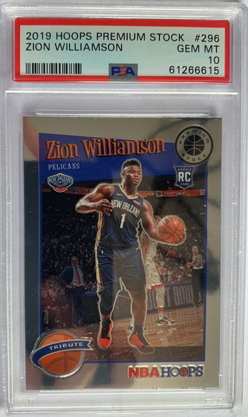 2019 Hoops Premium Stock Zion Williamson PSA 10 Gem MT