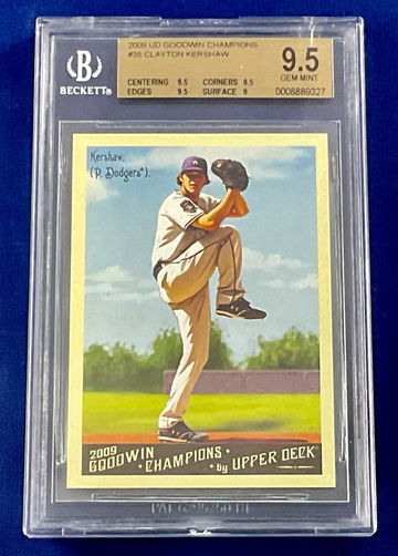 CLAYTON KERSHAW -- 2009 Goodwin Champions #35 -- BGS 9.5 -- Dodgers Future HOF