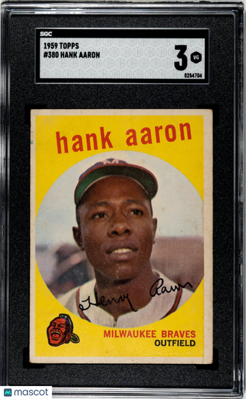 1959 Topps Hank Aaron #380 SGC 3