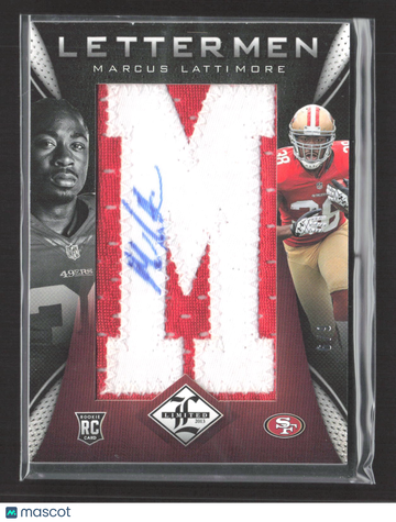 2013 Panini Limited Lettermen Marcus Lattimore #23 Autograph Authentic jersey nameplate RC