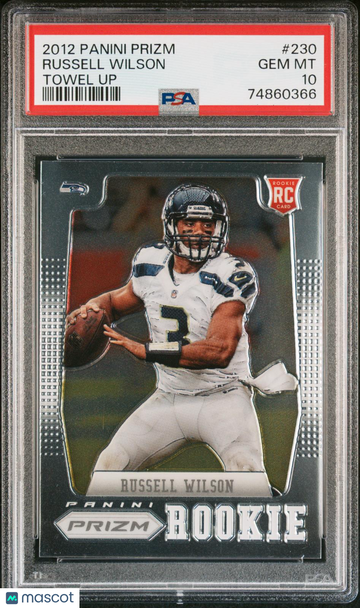 2012 Panini Prizm Russell Wilson #230 Variation Rookie TOWEL UP PSA 10