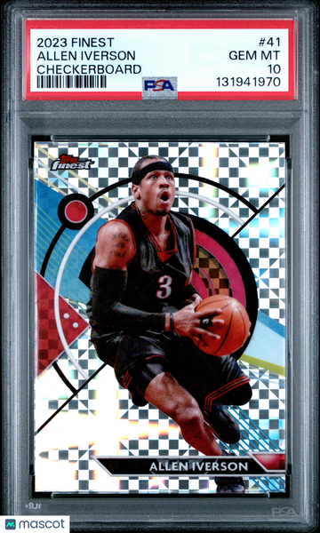 2023 Topps Finest Allen Iverson #41 Checkerboard PSA 10