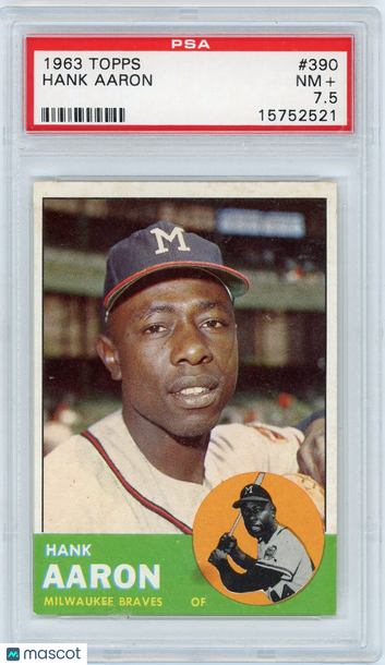 1963 Topps Hank Aaron #390 PSA 7.5