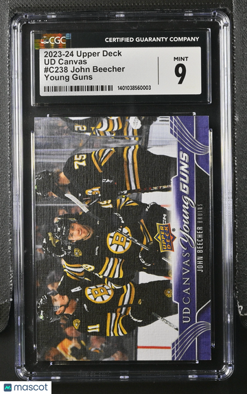 2023-24 Upper Deck John Beecher #C238 Young Guns Rookie UD Canvas CGC 9