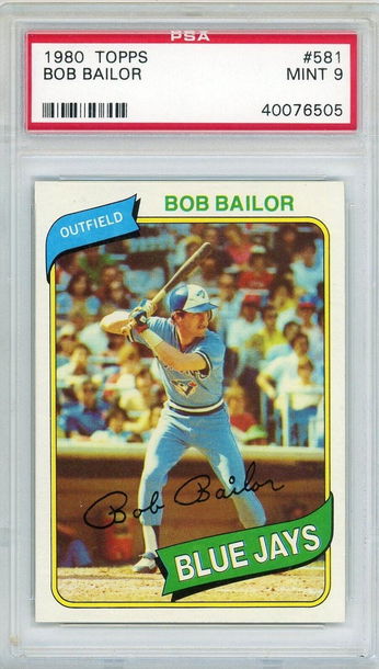 1980 Topps Bob Bailor #581 PSA 9 P1303