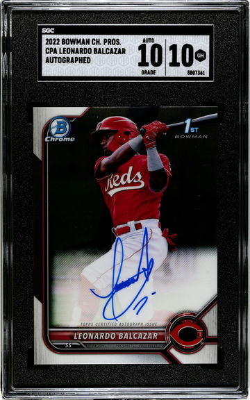 SGC 10 2022 Bowman Chrome Leonardo Balcazar Auto