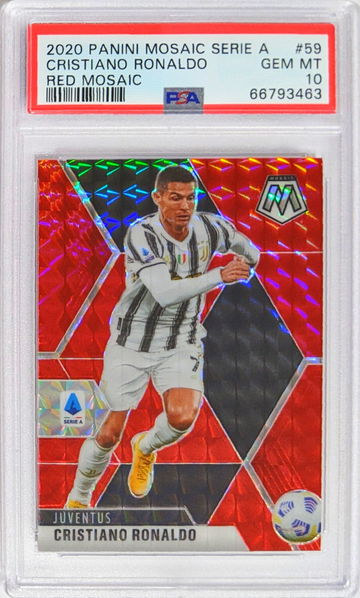 2020 PANINI MOSAIC SERIE A #59 CRISTIANO RONALDO  RED MOSAIC  GEM MT 10 Juventus