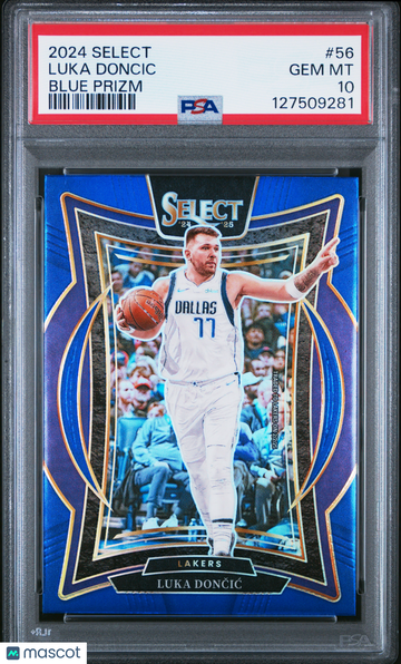 2024 Panini Select Luka Doncic #56 Blue Prizm PSA 10