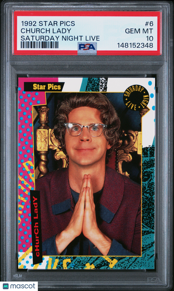 1992 Star Pics Saturday Night Live DANA CARVEY Church Lady ROOKIE #6 PSA 10