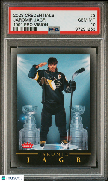 2023-24 Upper Deck Credentials 1991 Pro Vision Jaromir Jagr #3 PSA 10