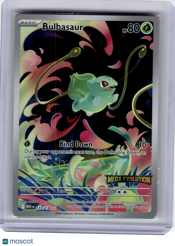 Miscellaneous Cards & Products Bulbasaur (Mega Evolution Stamped) Holo Illustration Rare [Sealed] #133/132
