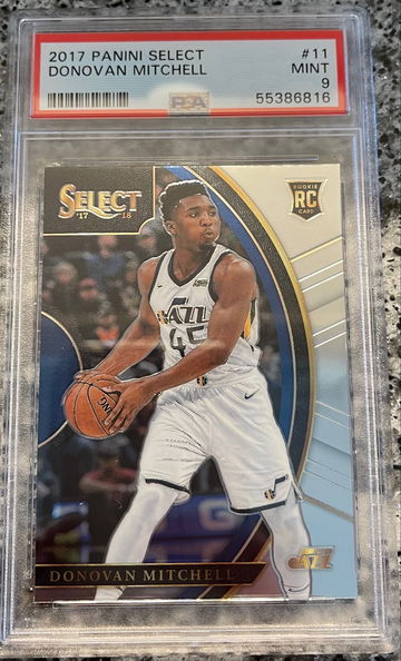 2017 Panini Select Donovan Mitchell RC #11 PSA 9 MINT