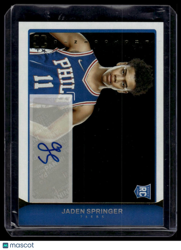2021-22 Panini Photogenic Jaden Springer #RS-JSP Rookie Signatures AU