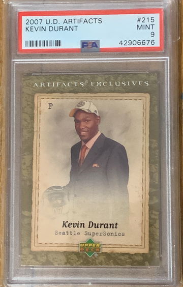 2007 Kevin Durant Upper Deck Artifacts Rookie PSA9