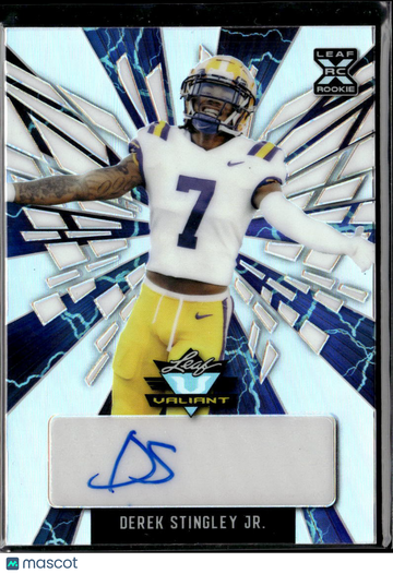 Derek Stingley Jr. 2022 Leaf Valiant RC Auto /4 LSU Tigers