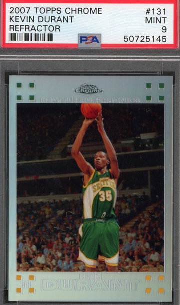Kevin Durant topps chrome psa 9