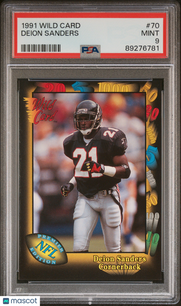 1991 Wild Card Deion Sanders #70 PSA 9