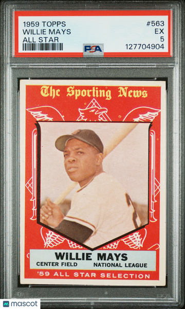 1959 Topps Willie Mays #563 All Star PSA 5