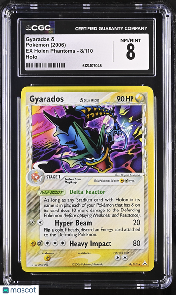 2006 Pokemon EX Holon Phantoms Gyarados δ Holo 8/110 CGC 8 #8/110