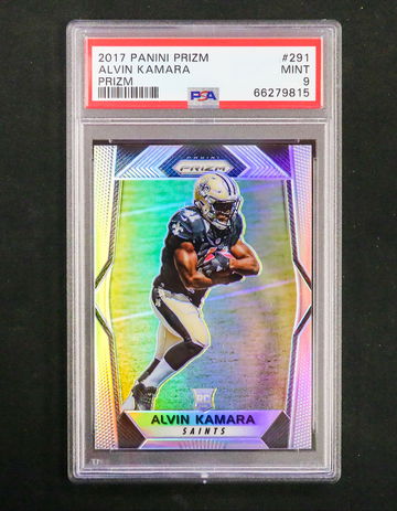 2017 Panini Prizm - Alvin Kamara - Rookie Silver Prizm PSA 9 Mint