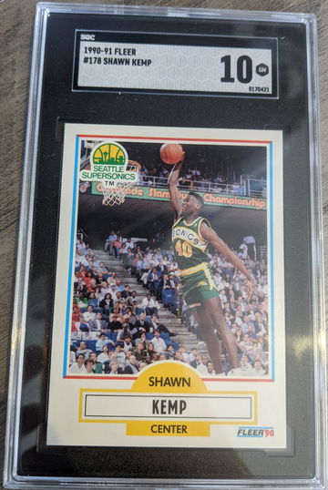 1990 Fleer 178 Shawn Kemp SGC 10