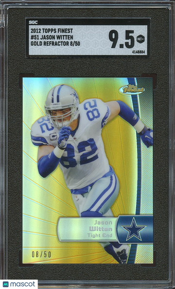 2012 Topps Finest Jason Witten #51 Gold Refractor 50 SGC 9.5