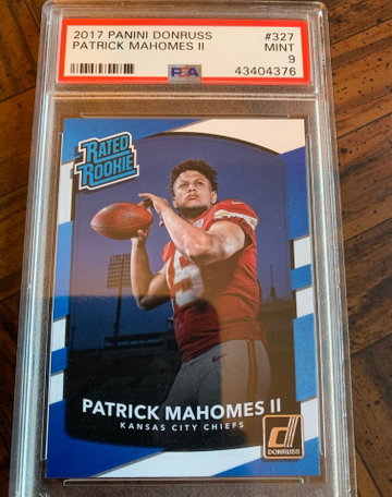 Patrick Mahomes 2017 Donruss PSA 9
