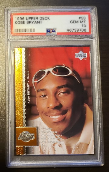 Kobe Bryant 1996 Upper Deck RC PSA 10