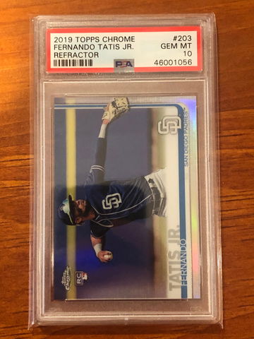 2019 Topps Chrome Fernando Tatis Jr #203 Refractor PSA 10 GEM MINT