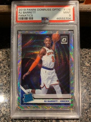 RJ Barrett Psa 9 Donruss Optic Fanatics