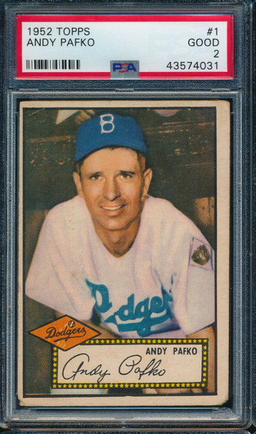 1952 Topps #1 Andy Pafko PSA 2 GOOD 43564031
