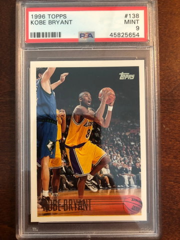 Kobe Bryant 1996 Topps Rookie PSA 9 