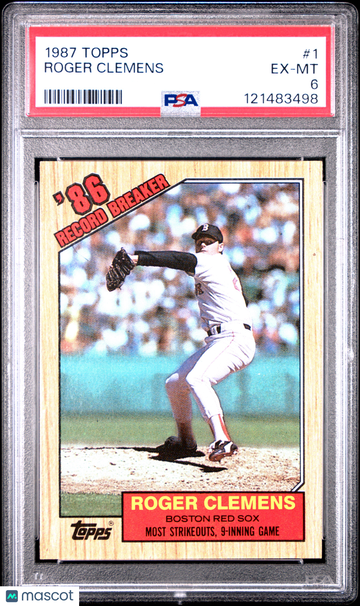 1987 Topps Roger Clemens #1 PSA 6