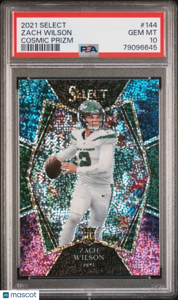 2021 Panini Select Zach Wilson #144 Cosmic Prizm PSA 10