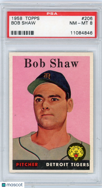 1958 Topps Bob Shaw #206 PSA 8