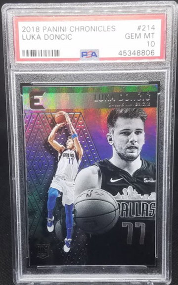Luka Doncic 2018-19 Panini Chronicles RC Rookie Card # 214 Graded PSA Gem Mint 10