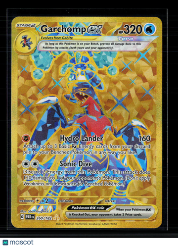 2023 Paradox Rift Garchomp EX Holo Secret Rare HR #260/182