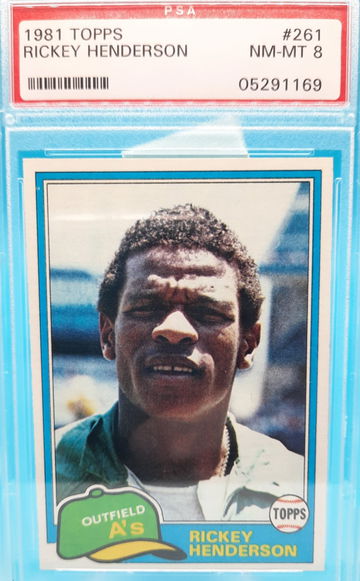 1981 Topps Rickey Henderson #261 PSA 8