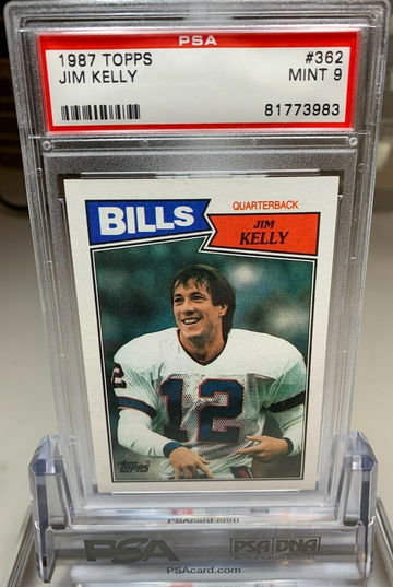 1987 Topps #362 JIM KELLY PSA 9