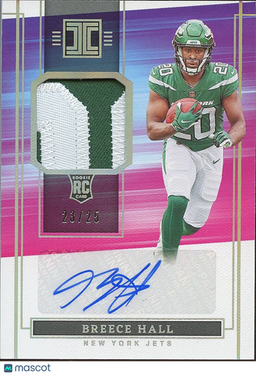 2022 Breece Hall Patch Rookie Panini Authentic