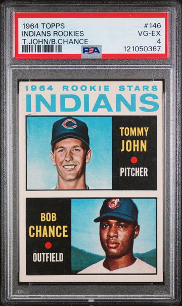 1964 Topps Tommy John/Bob Chance #146 RC PSA 4