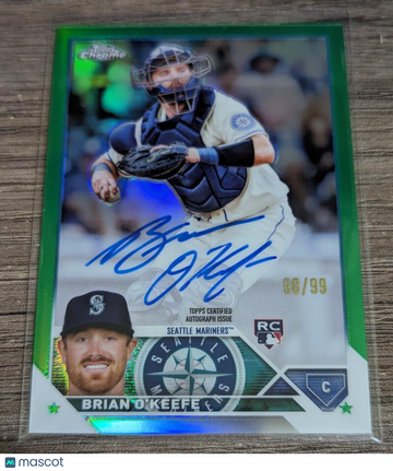 2023 Topps Chrome Brian O'Keefe #RA-BO Rookie,Autograph, Seattle Mariners