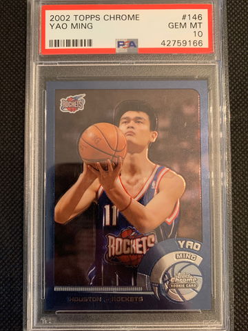 2002 Topps Chrome YAO Ming PSA 10 rc rookie