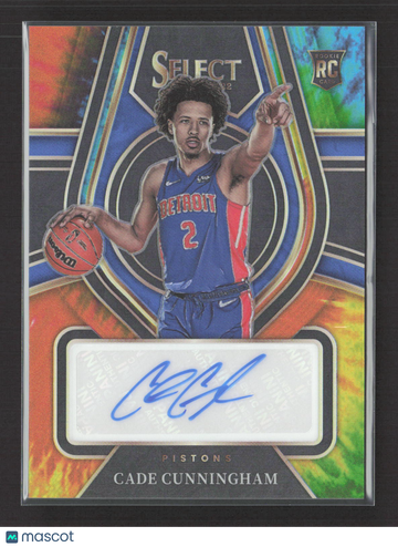 2022 Panini Select Prizm Cade Cunningham #RS-CCM Tie-Dye /25 RC