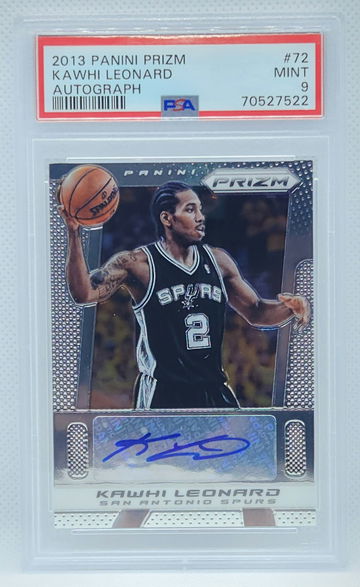 KAWHI LEONARD 2013 Panini Prizm #72 Auto PSA 9 MINT Clippers